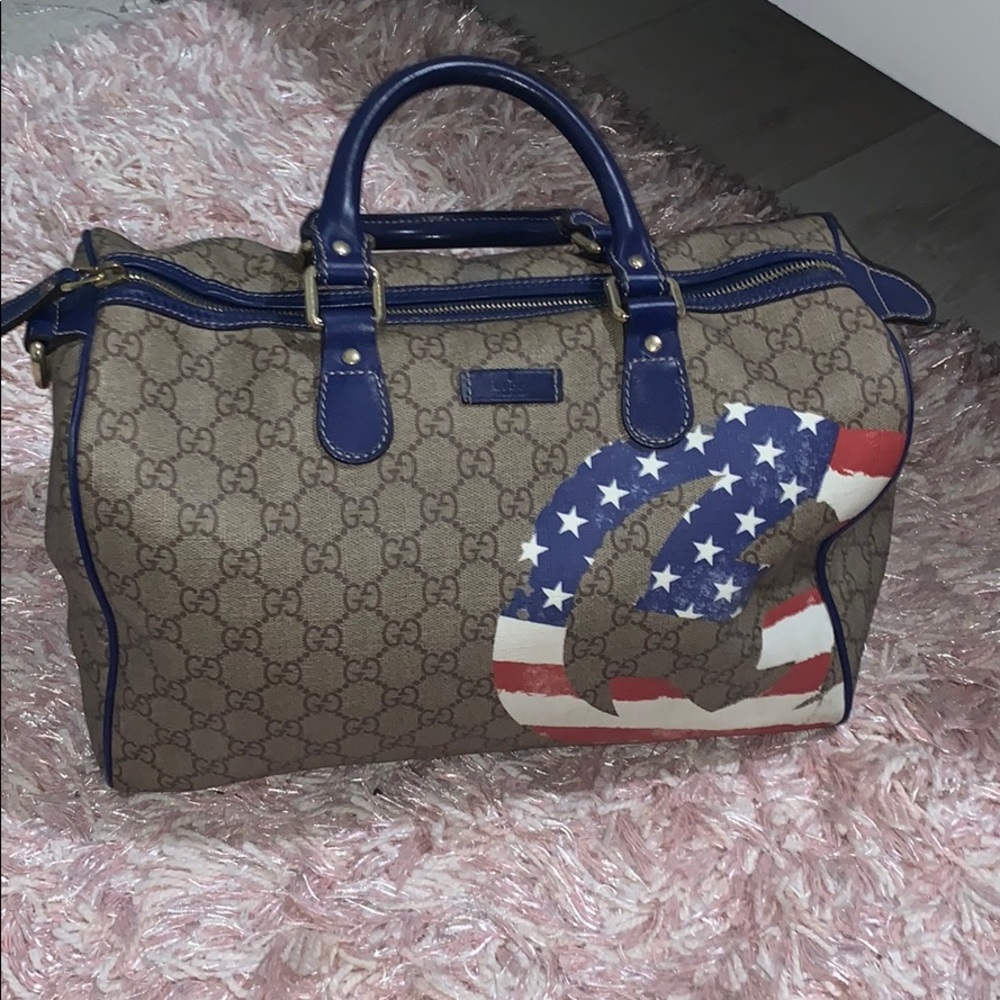 Gucci Boston American Flag Bag